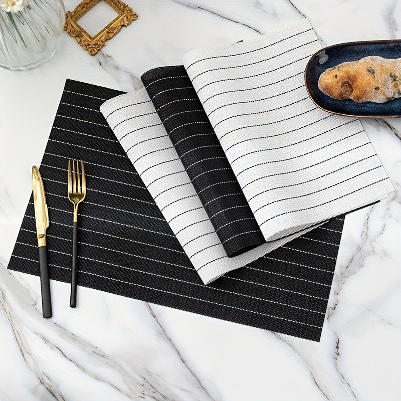 TK PVC Washable Dining Table Mats – Set of 4
