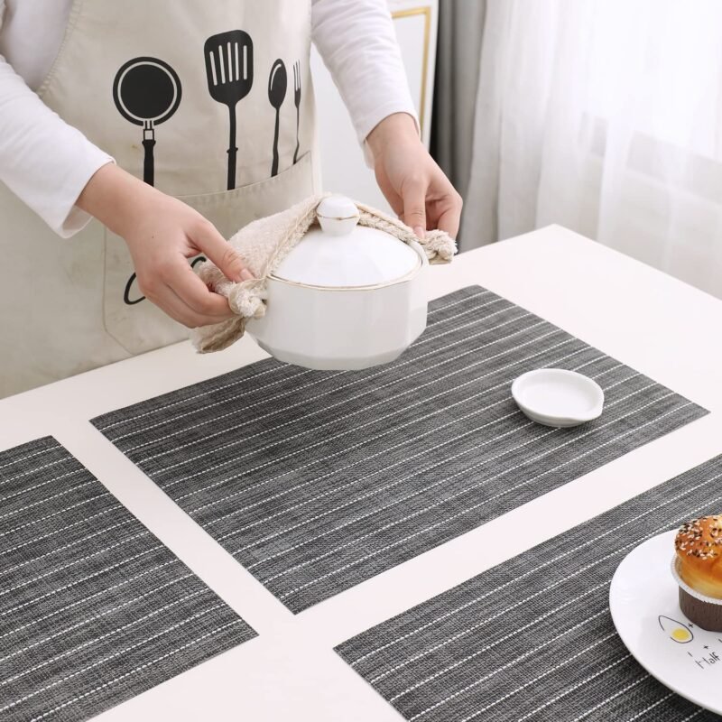 TK PVC Washable Dining Table Mats – Set of 4