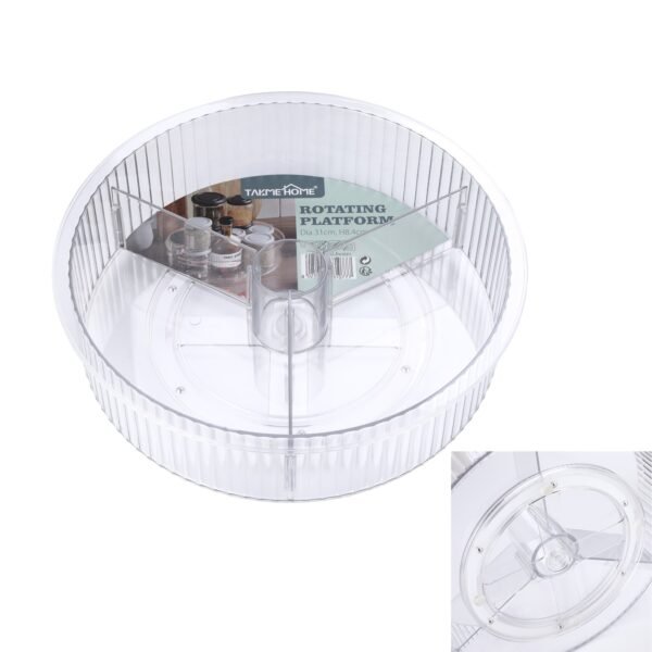 TK Rotating Platform Lazy Susan Organizer – 360° Kitchen Storage Tray