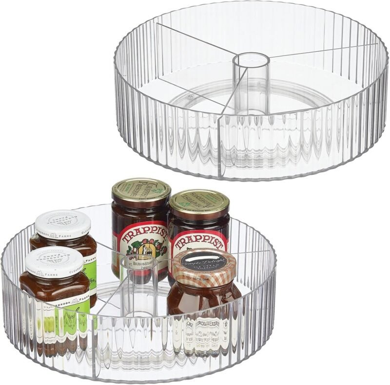 TK Rotating Platform Lazy Susan Organizer – 360° Kitchen Storage Tray
