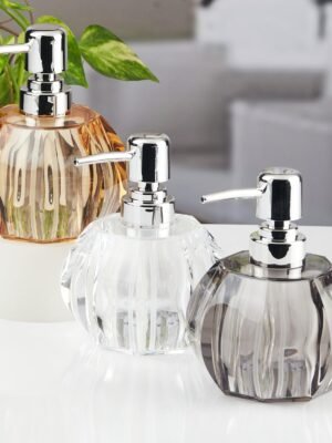 TK Round Acrylic Soap & Lotion Dispenser with ABS Pump