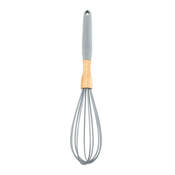 TK 12" Silicone Egg Whisk with Wooden Connector – Heat Safe Kitchen Whisk