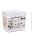 TK Bamboo Cotton Swabs 300 Pieces – 100% Cotton Tips