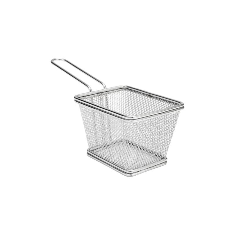 Stainless Steel Square Frying Basket with Handle