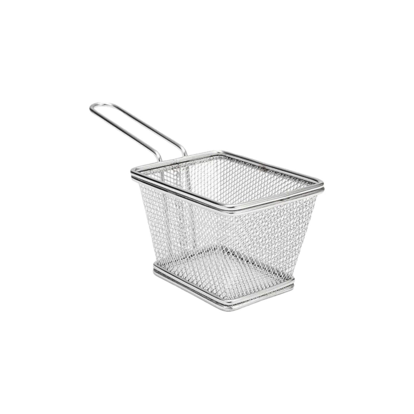 Stainless Steel Square Chip & Frying Basket with Handle