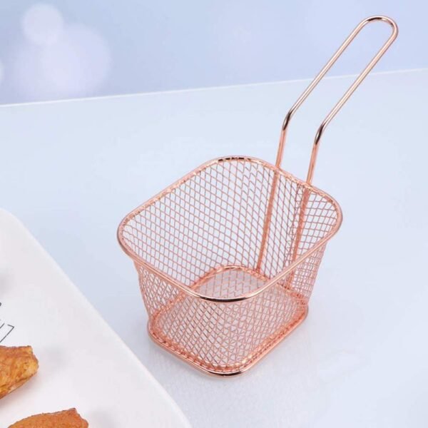 Stainless Steel Square Chip & Frying Basket with Handle