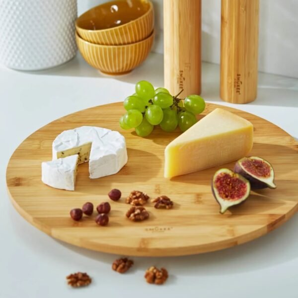 TK Bamboo Rotating Food Plate – Lazy Susan Serving Tray