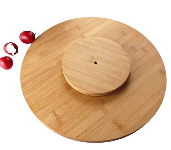 TK Bamboo Rotating Food Plate – Lazy Susan Serving Tray