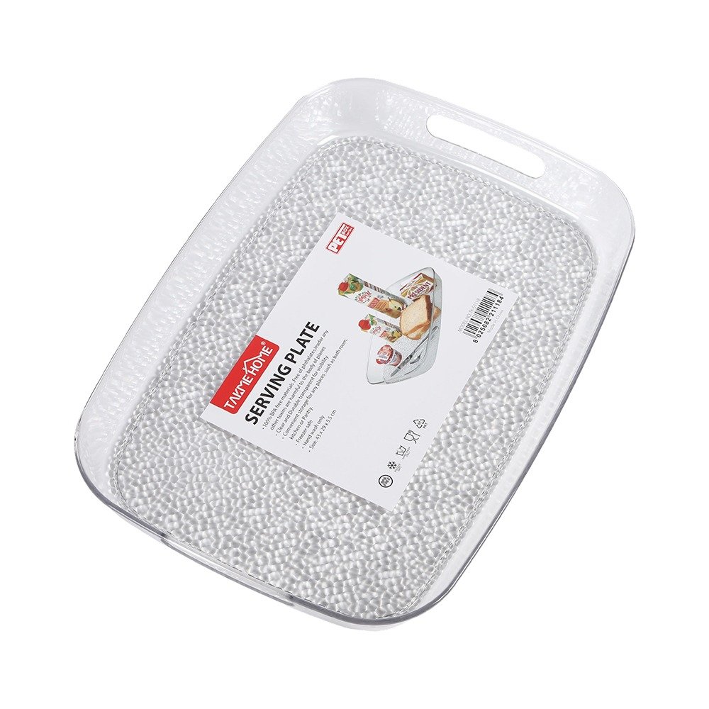 TK Transparent Serving Tray – Snacks, Drinks & Desserts