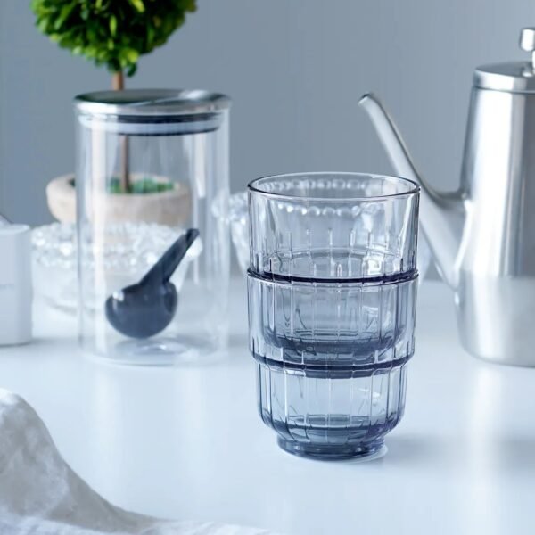 TK Smoked Stackable Glasses Set of 4 – 340ml