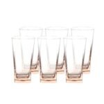 6-Piece Square Bottom Water Glass Set
