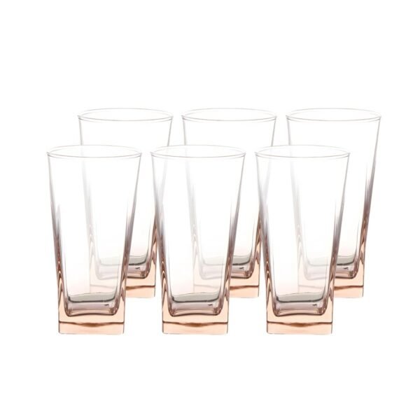 6-Piece Square Bottom Water Glass Set