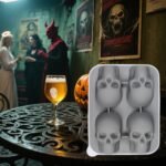 TK Skull Silicone Ice Mold – 4 Piece Ice Tray Set