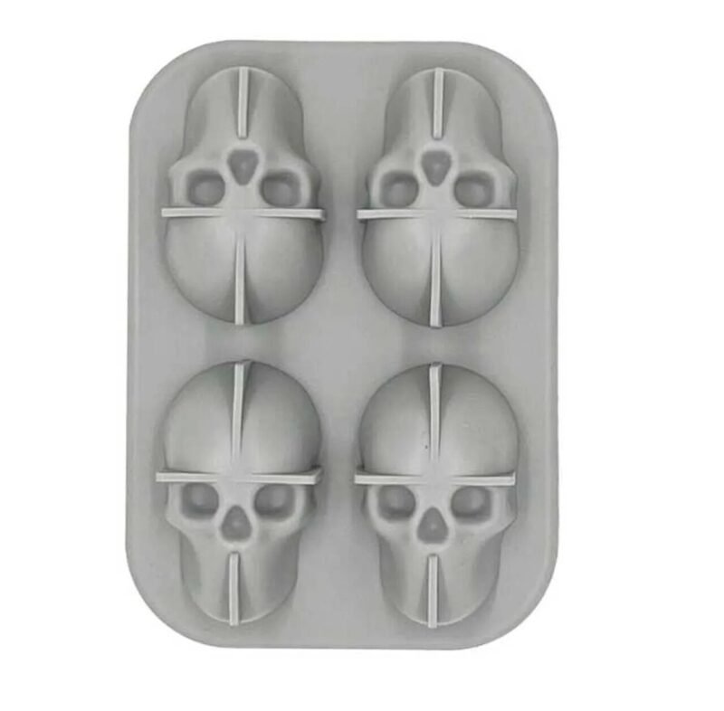 TK Skull Silicone Ice Mold – 4 Piece Ice Tray Set