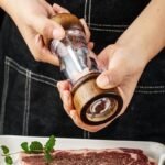 Manual Pepper & Salt Mill – Acrylic Wood Grinder with Ceramic Core