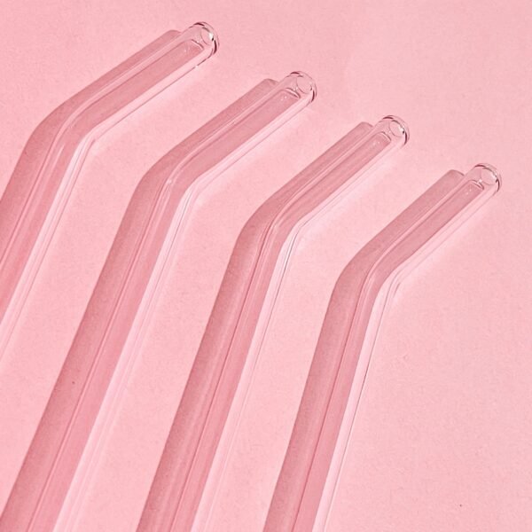 TK Borosilicate Glass Straw Set – Reusable Drinking Straws (4 Pack)