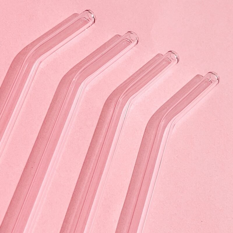 TK Borosilicate Glass Straw Set – Reusable Drinking Straws (4 Pack)