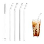 TK Borosilicate Glass Straw Set – Reusable Drinking Straws (4 Pack)