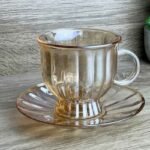 12-Piece Glass Tea Cup and Saucer Set – Clear Glass Drinkware
