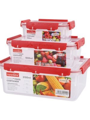 TK Fresh Food Container Clip-On Airtight – Set of 3