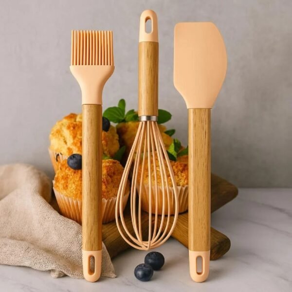 TK Silicone Kitchen Utensil Set – 3-Piece Cooking Tool Set
