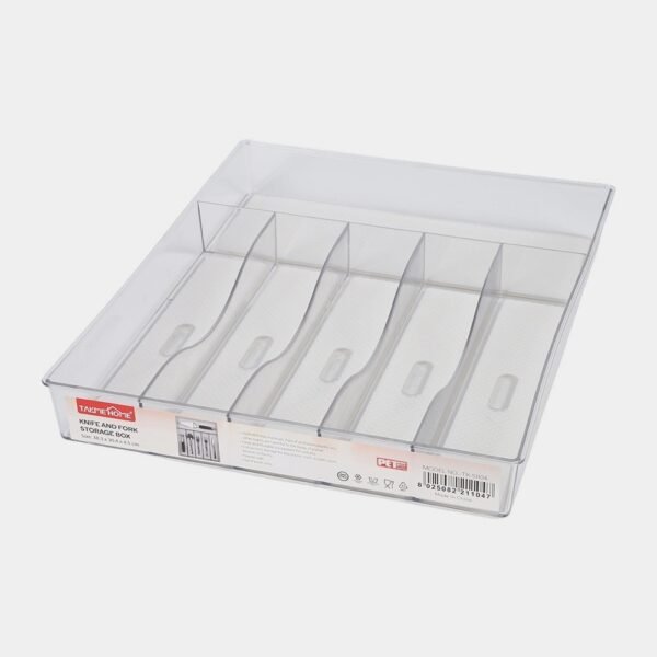 TK Transparent Kitchen Cutlery Organizer – Storage Box for Utensils