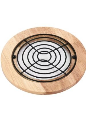 Wood & Metal Trivet – Heat Resistant Kitchen Stand