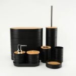 TK 6-Piece Bathroom Accessory Set with Bamboo Accents – Stylish & Functional
