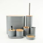 TK 6-Piece Bathroom Accessory Set with Bamboo Accents – Stylish & Functional
