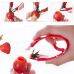 Handheld Strawberry & Tomato Huller – Easy Core Removal Tool