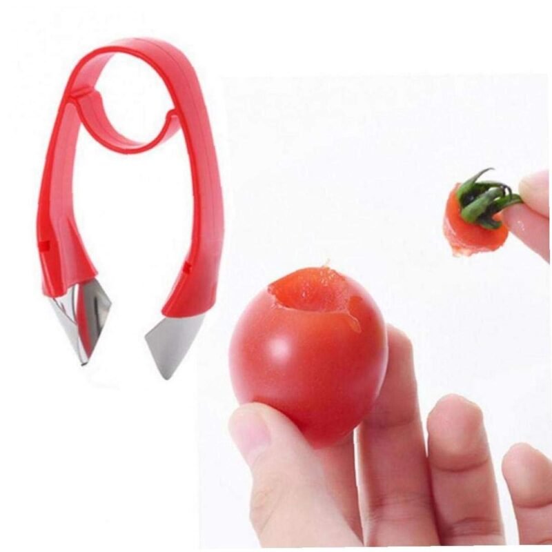 Handheld Strawberry & Tomato Huller – Easy Core Removal Tool