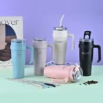 TK 1200ml Vacuum Mug – Insulated Bottle with Carry Handle for Hot & Cold Drinks