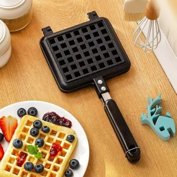 Non-Stick Aluminum Alloy Waffle Pan – Square Breakfast Pan