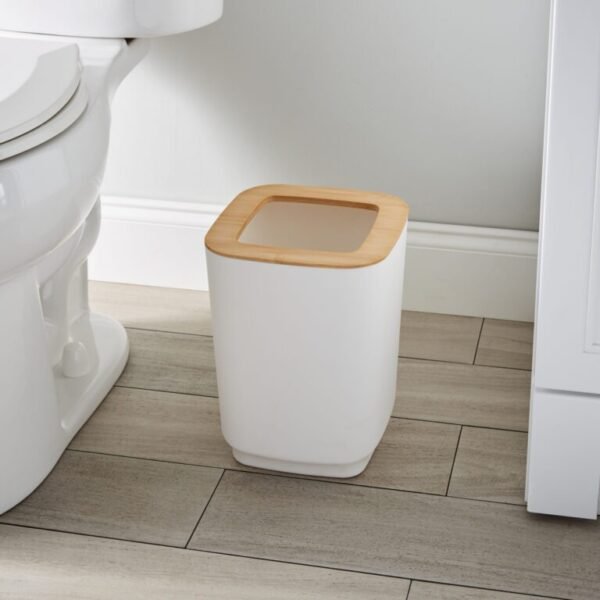 Compact Bathroom & Desk Trash Can – Open Top Design