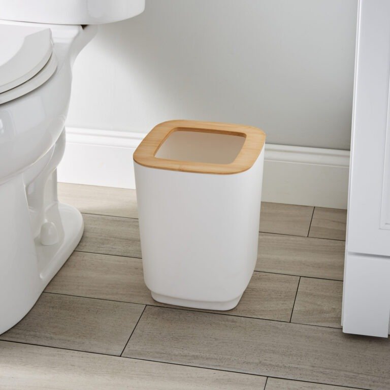 Compact Bathroom & Desk Trash Can – Open Top Design