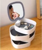 4 Layer Rotating Jewelry Organizer with Mirror