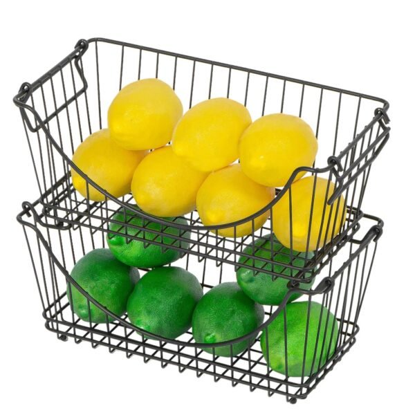 TK Multipurpose Stackable Storage Baskets – Pack of 2