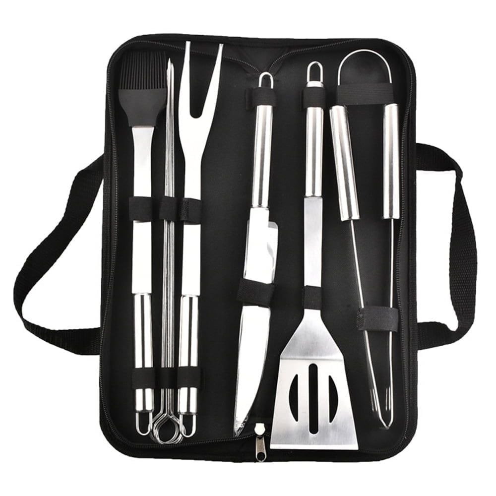 TK 9-Piece Stainless Steel BBQ / Braai Tool Set with Carry Bag