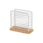 TK Modern Minimalistic Napkin Holder – Wooden Base & Wire Frame