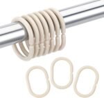 TK 12-Piece Plastic Shower Rings – Durable Curtain Hooks