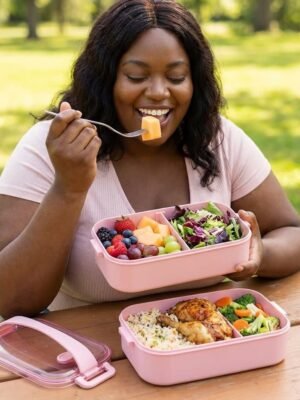 TK 2 Layer Portable Bento Lunch Box