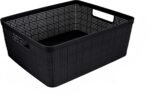 TK 10-Piece Plastic Woven Storage Basket Set