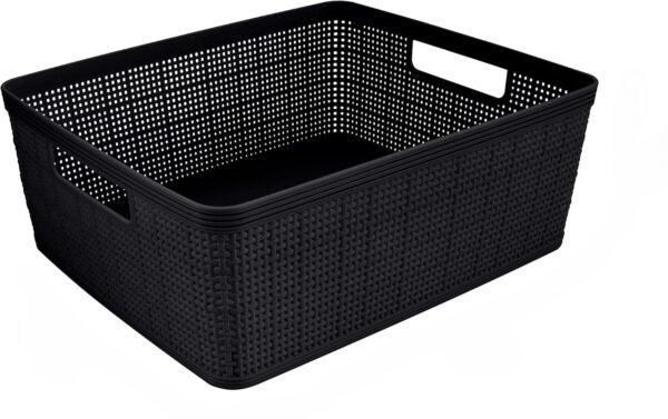 TK 10-Piece Plastic Woven Storage Basket Set