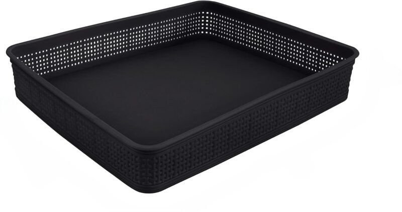 TK 10-Piece Plastic Woven Storage Basket Set