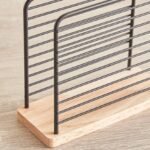 TK Modern Minimalistic Napkin Holder – Wooden Base & Wire Frame