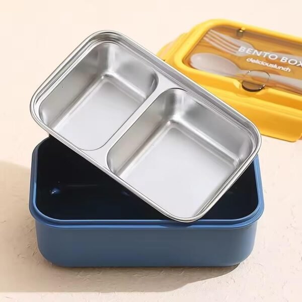 Bento Lunch Box with Fork and Spoon