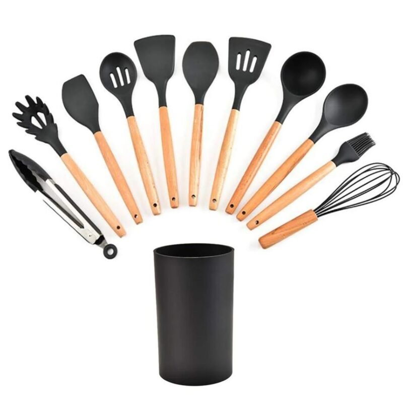 TK 12 Piece Silicone Utensil Set – Non-Stick, Hangable Kitchen Cooking Tools
