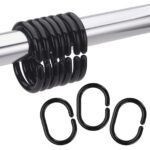 TK 12-Piece Plastic Shower Rings – Durable Curtain Hooks