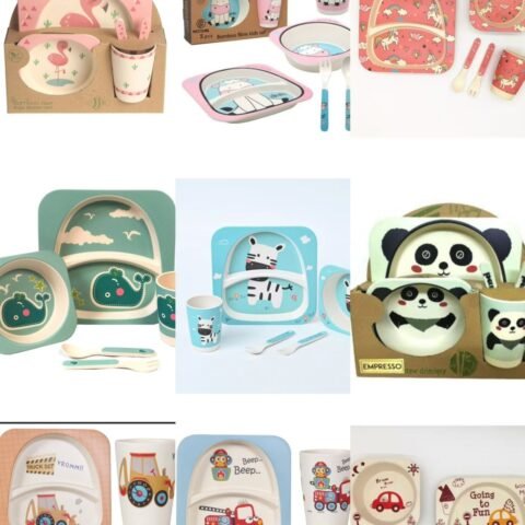 Bamboo Fiber Kids Dinner Set – Eco-Friendly & Durable