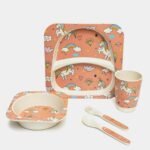 Bamboo Fiber Kids Dinner Set – Eco-Friendly & Durable